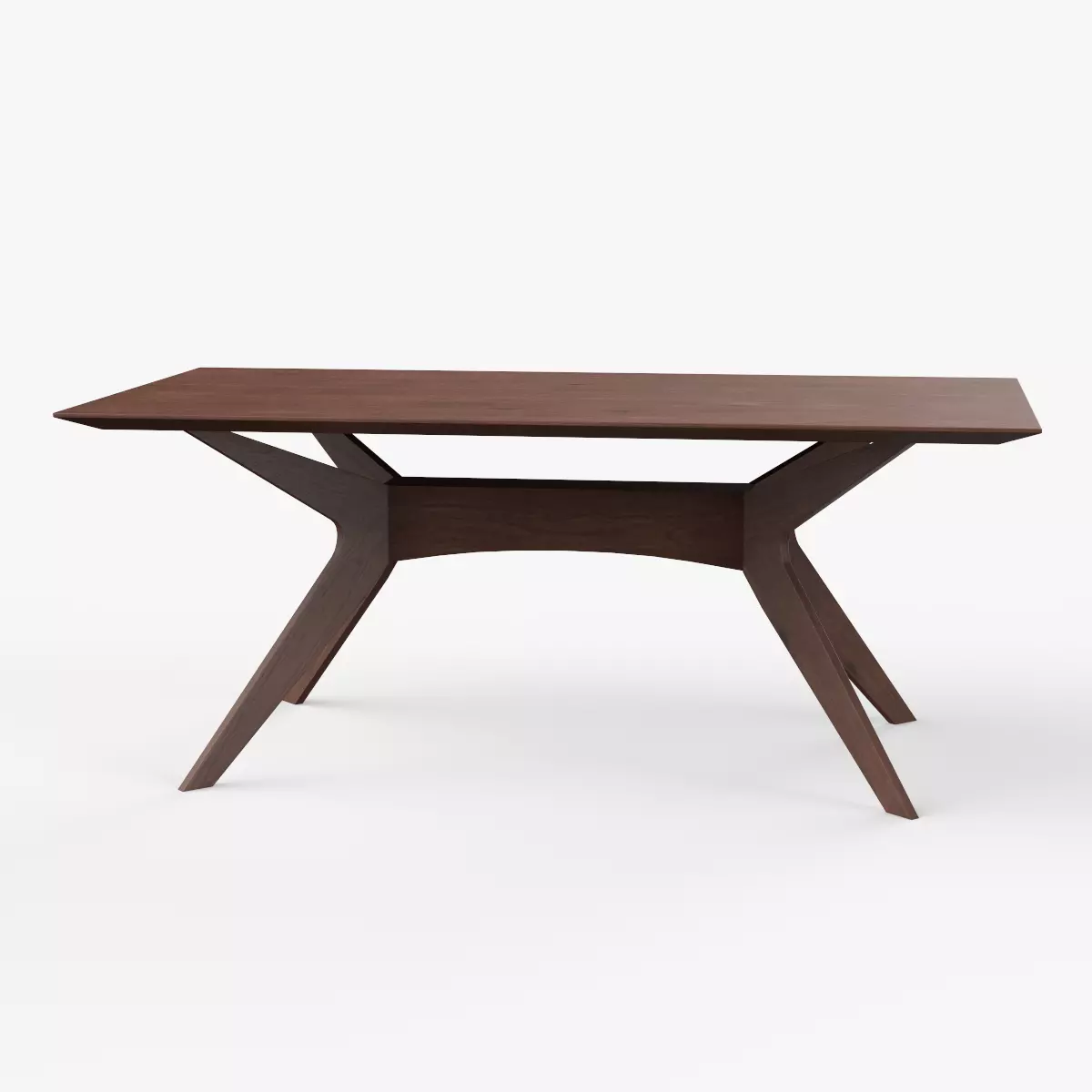 Estrella dining Table walnut finish Low-poly 3D model_0