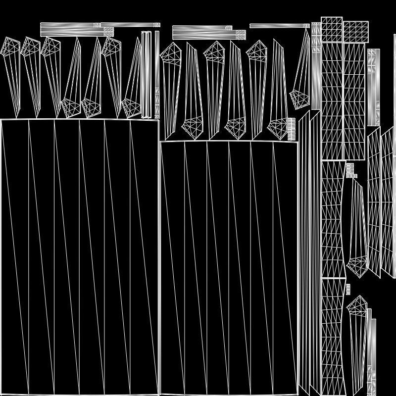 Estrella dining Table walnut finish Low-poly 3D model_7