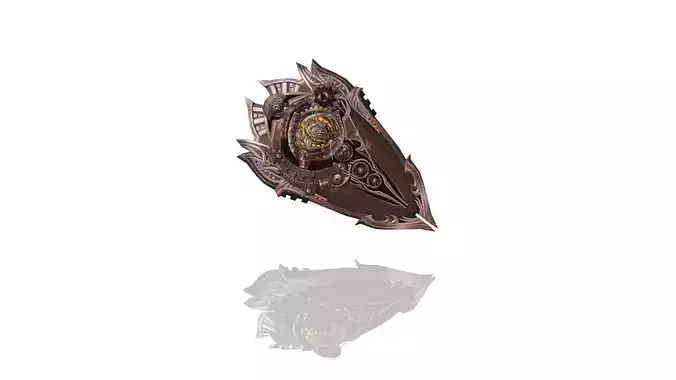 Steampunk Shield 3D model