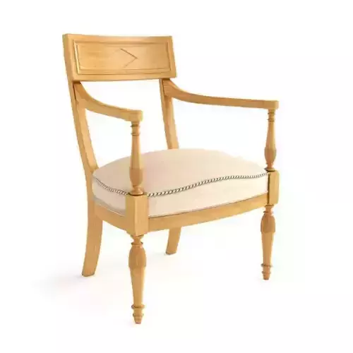Wooden Chair With Cushion Seat