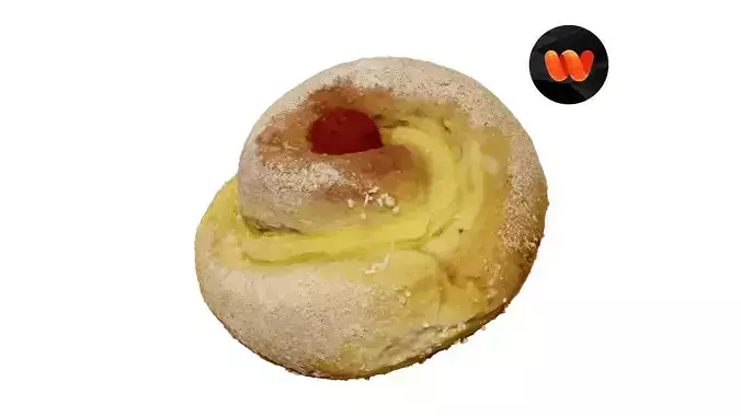 Custard Pinwheels with Cherry - Extreme Definition Scanned