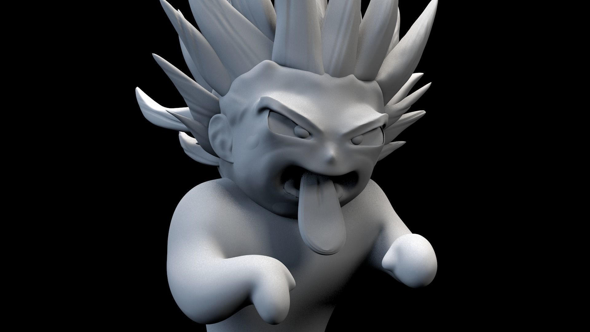 Super Ghost Kamikaze with FiberMesh Hair 3D model_11