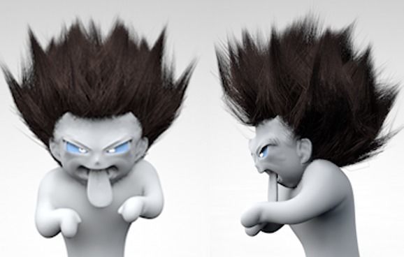 Super Ghost Kamikaze with FiberMesh Hair 3D model_12