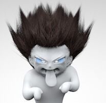 Super Ghost Kamikaze with FiberMesh Hair 3D model_14