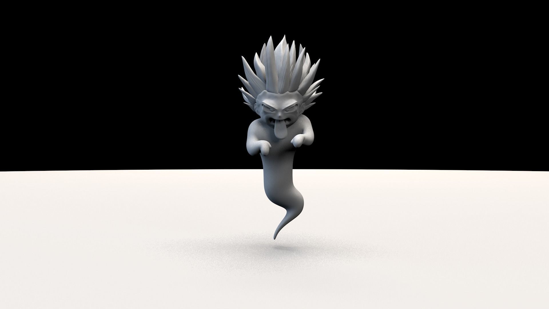 Super Ghost Kamikaze with FiberMesh Hair 3D model_9