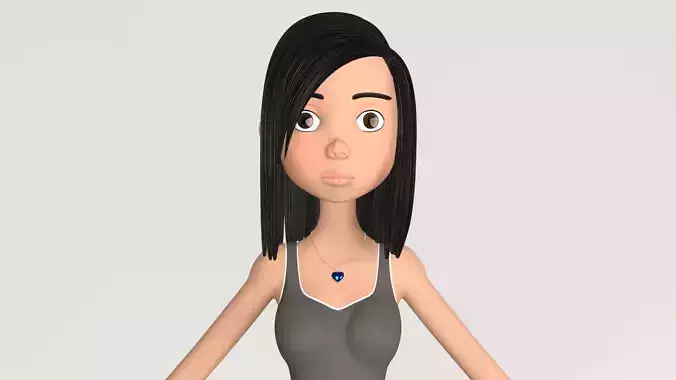 Skye Cute Girl 3D model