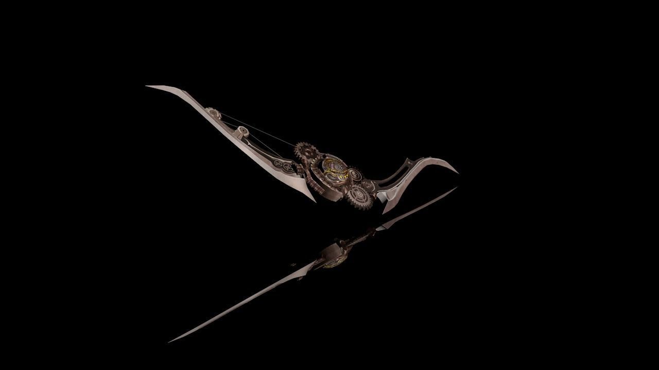 Steampunk Bow 3D model_1