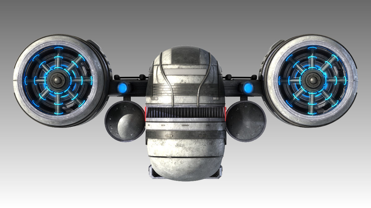 SciFi Spaceship 3D model_6