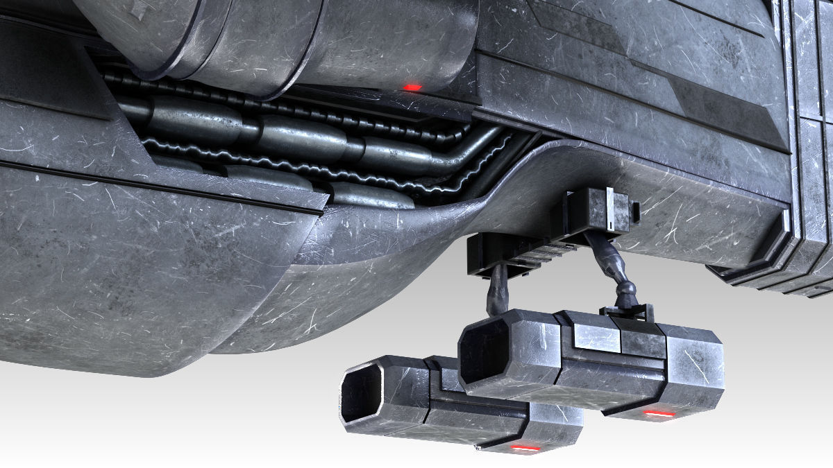 SciFi Spaceship 3D model_5