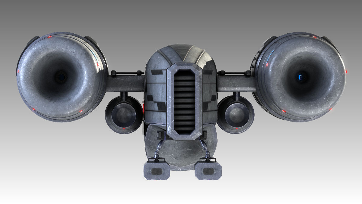 SciFi Spaceship 3D model_7