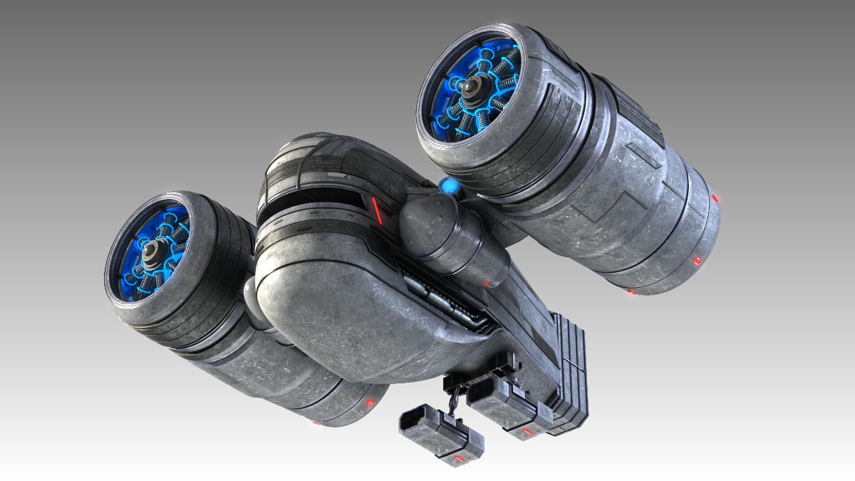 SciFi Spaceship 3D model_2