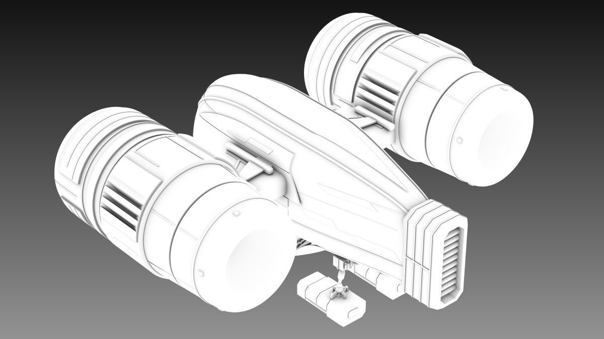 SciFi Spaceship 3D model_17