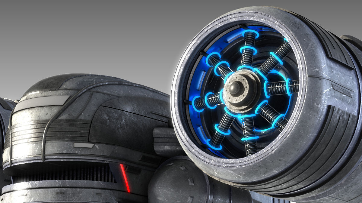 SciFi Spaceship 3D model_4