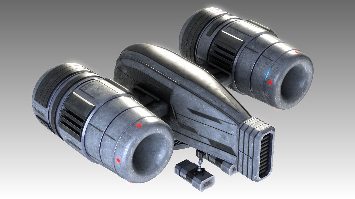 SciFi Spaceship 3D model_1