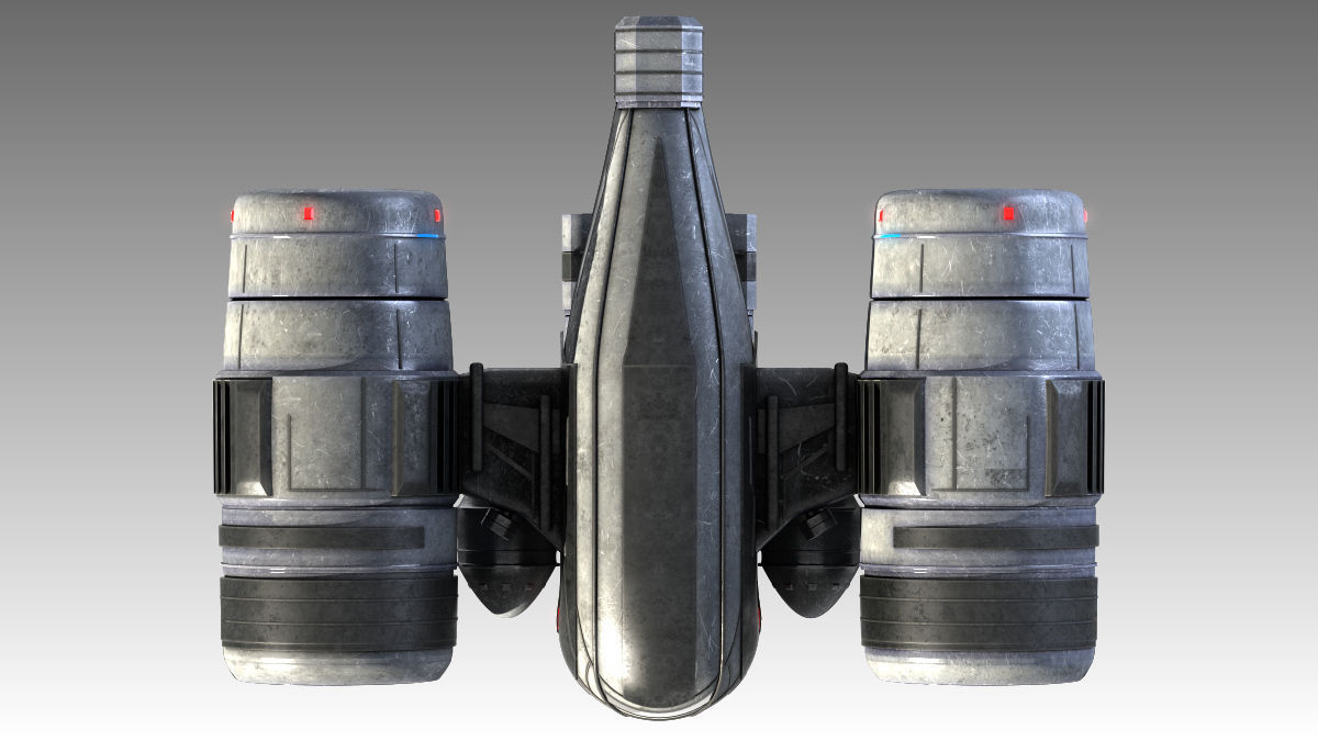 SciFi Spaceship 3D model_9