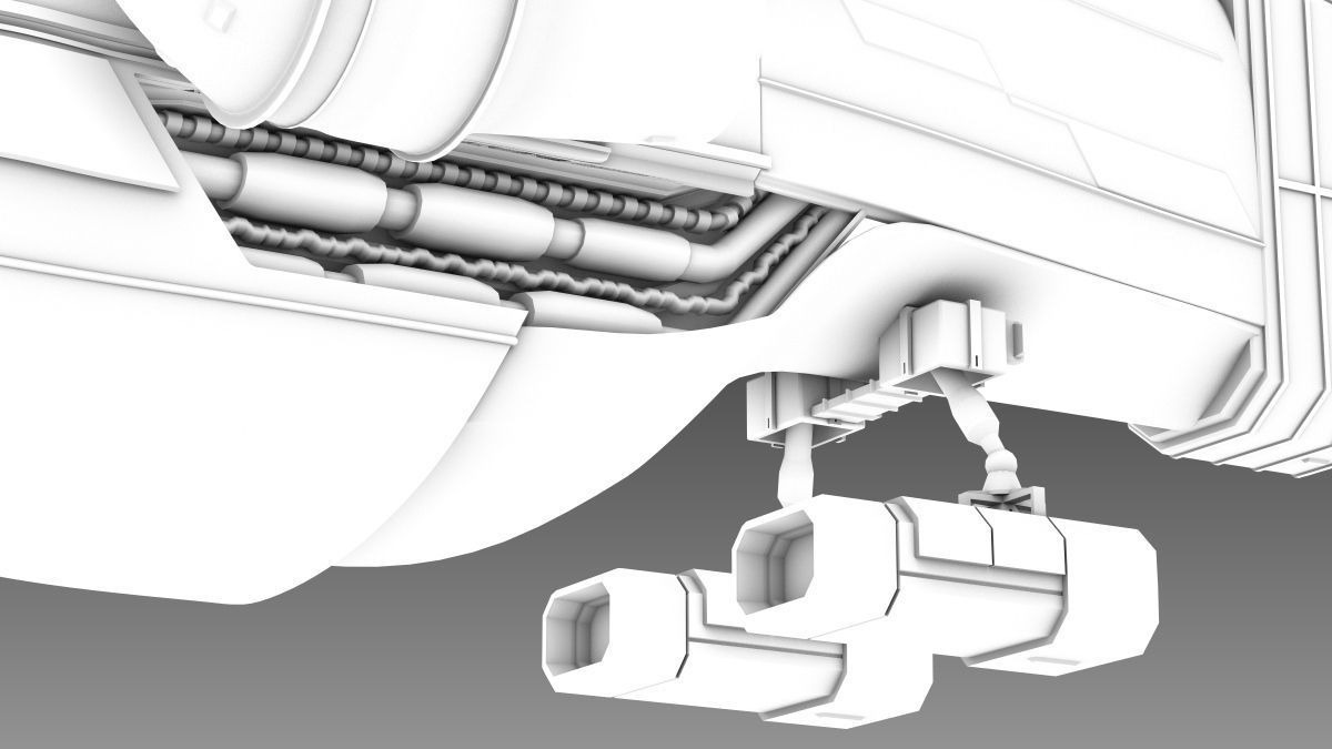 SciFi Spaceship 3D model_18