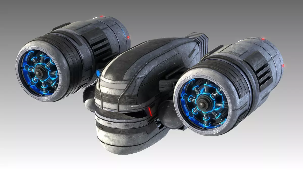 SciFi Spaceship 3D model_0