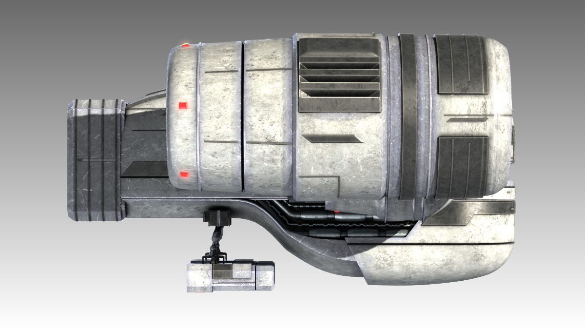 SciFi Spaceship 3D model_8