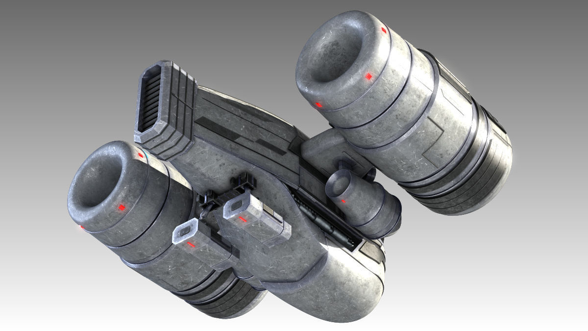 SciFi Spaceship 3D model_3