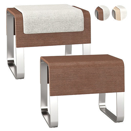 HBF Cheval benches  Low-poly 3D model