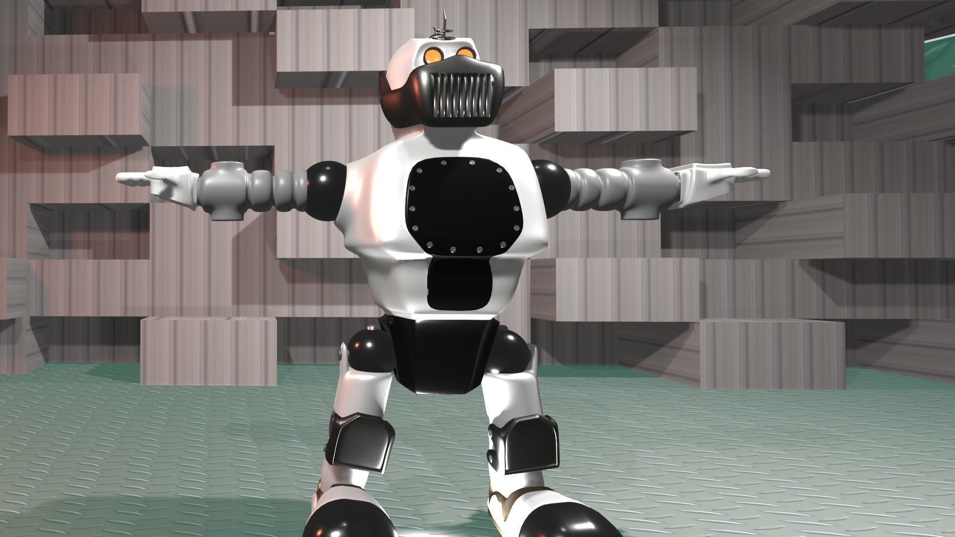 3D Robot Free low-poly 3D model_2