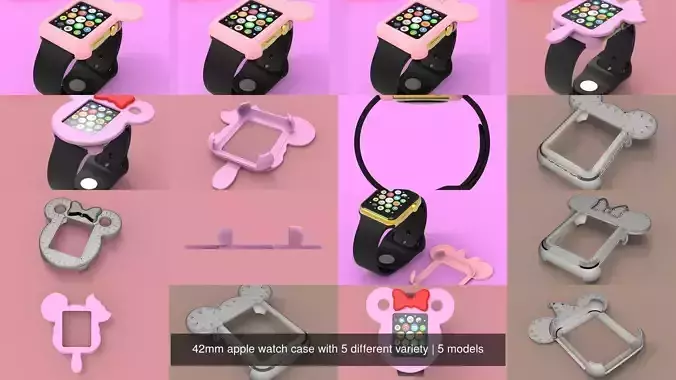 42mm apple watch case with 5 different variety
