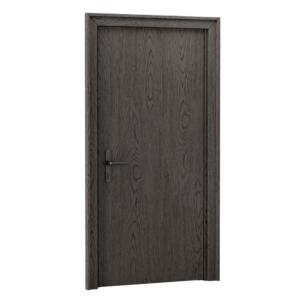 Wooden entry doors  Low-poly 3D model_3