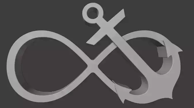 Infinity with anchor pendant