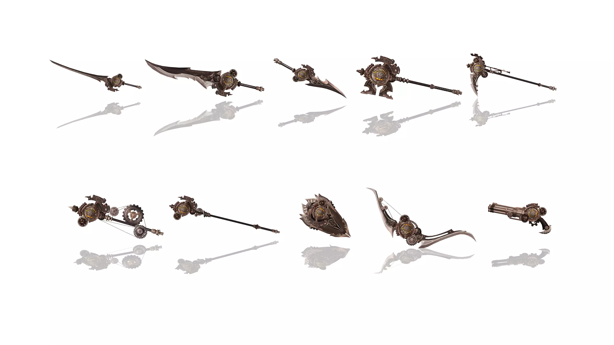 Steampunk Weapons 3D Model Collection_0