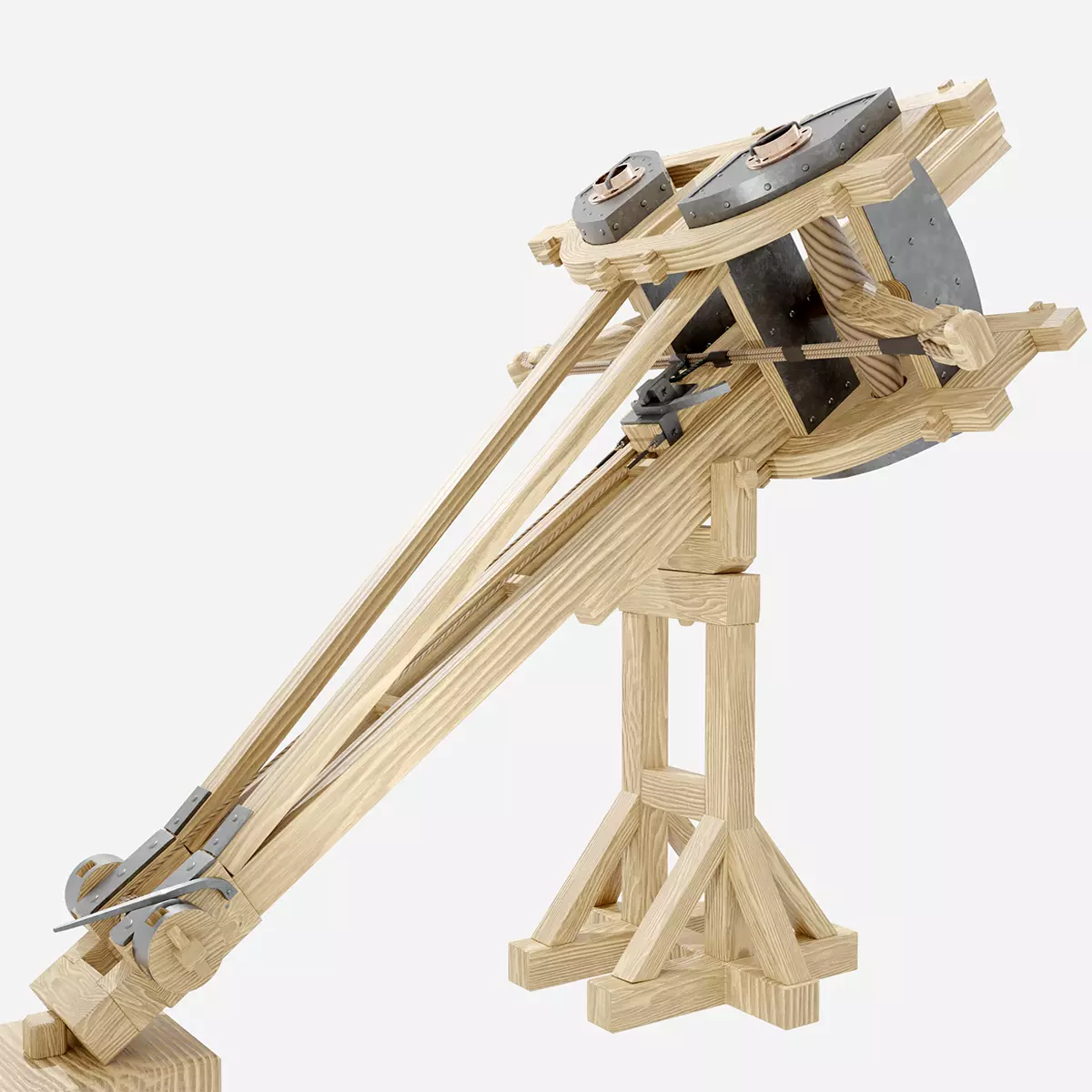 Roman ballista Low-poly 3D model