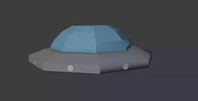 Low Poly UFO spaceship