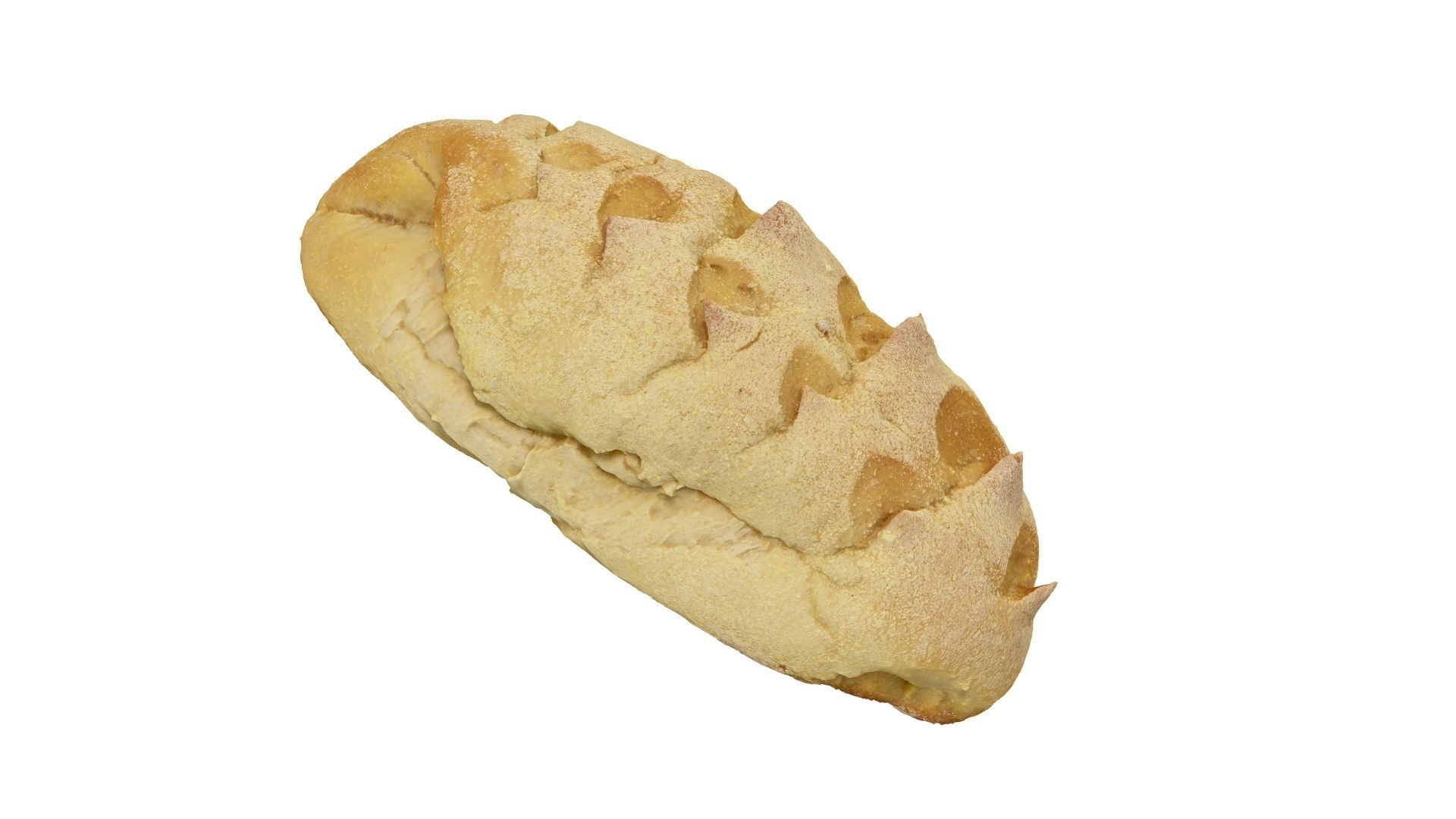 Corn Bread Roll - Extreme Definition Scanned 3D model_14