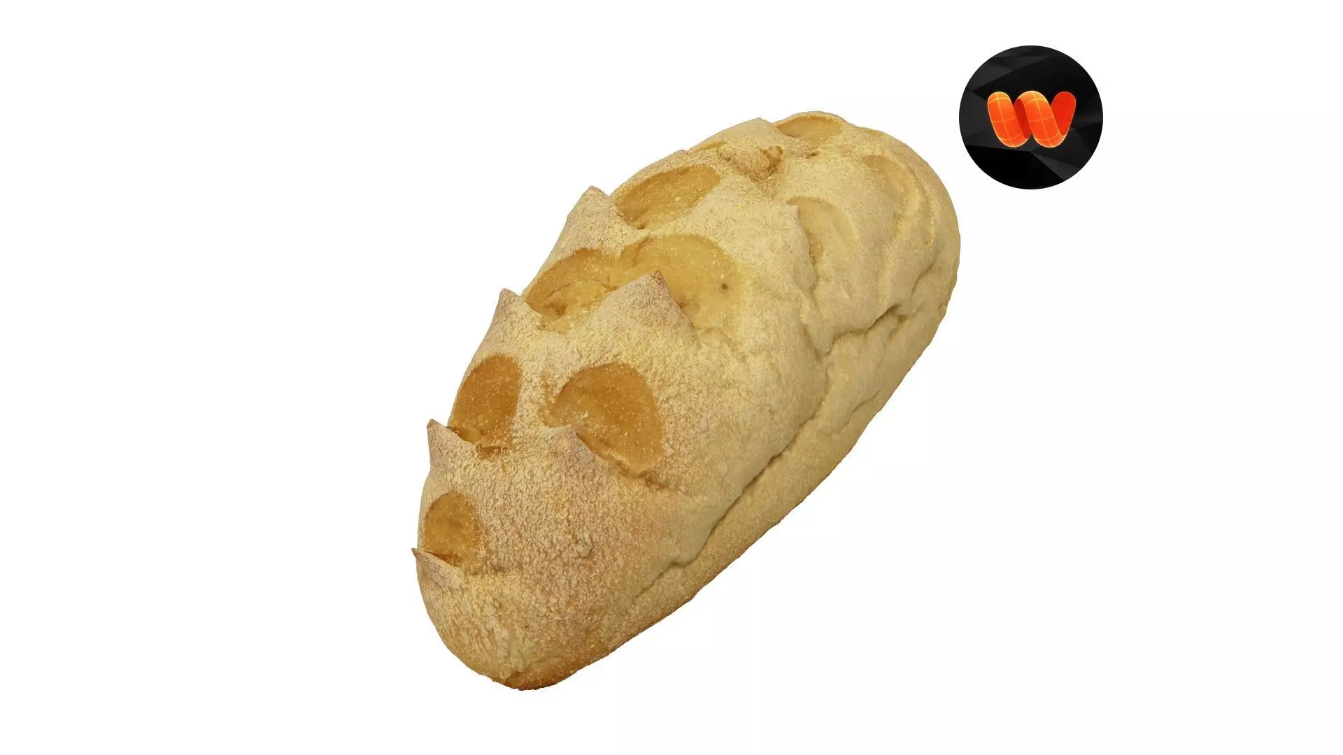 Corn Bread Roll - Extreme Definition Scanned 3D model_0