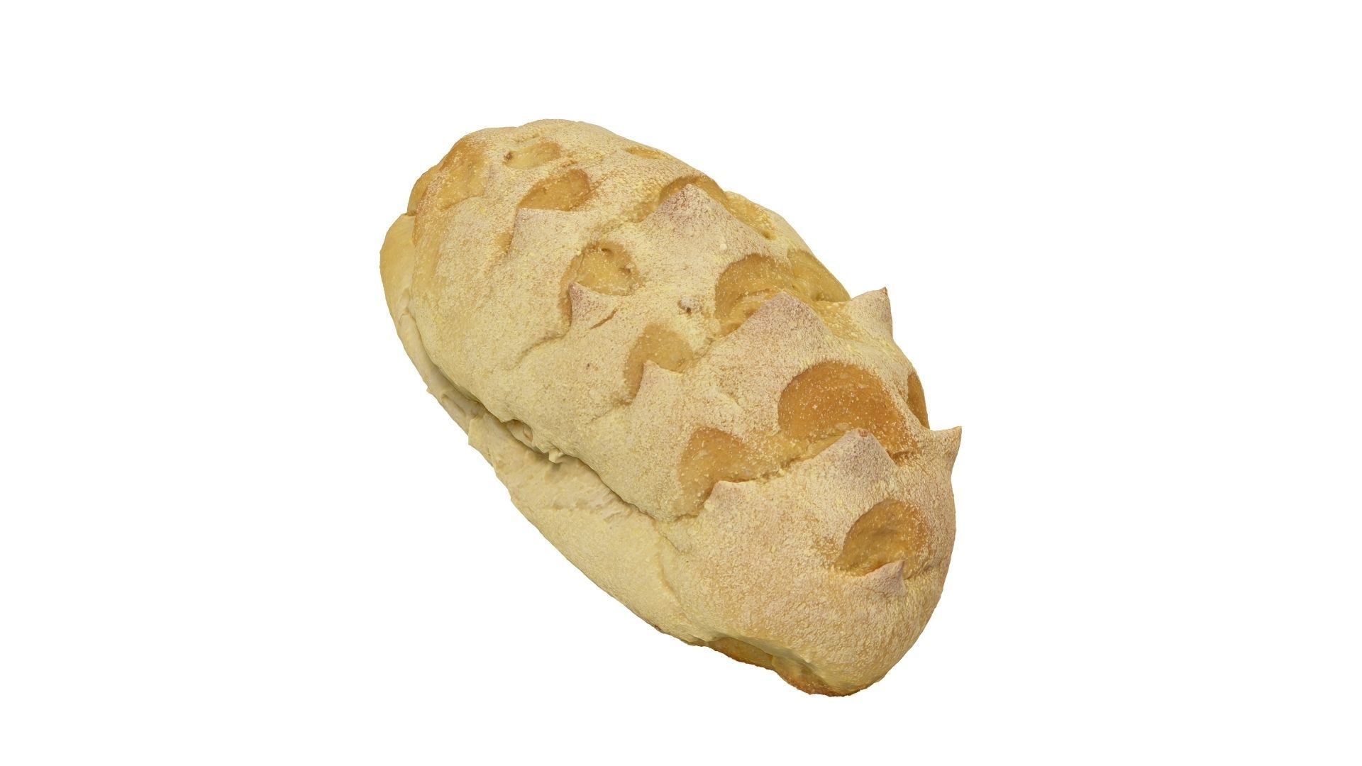 Corn Bread Roll - Extreme Definition Scanned 3D model_13