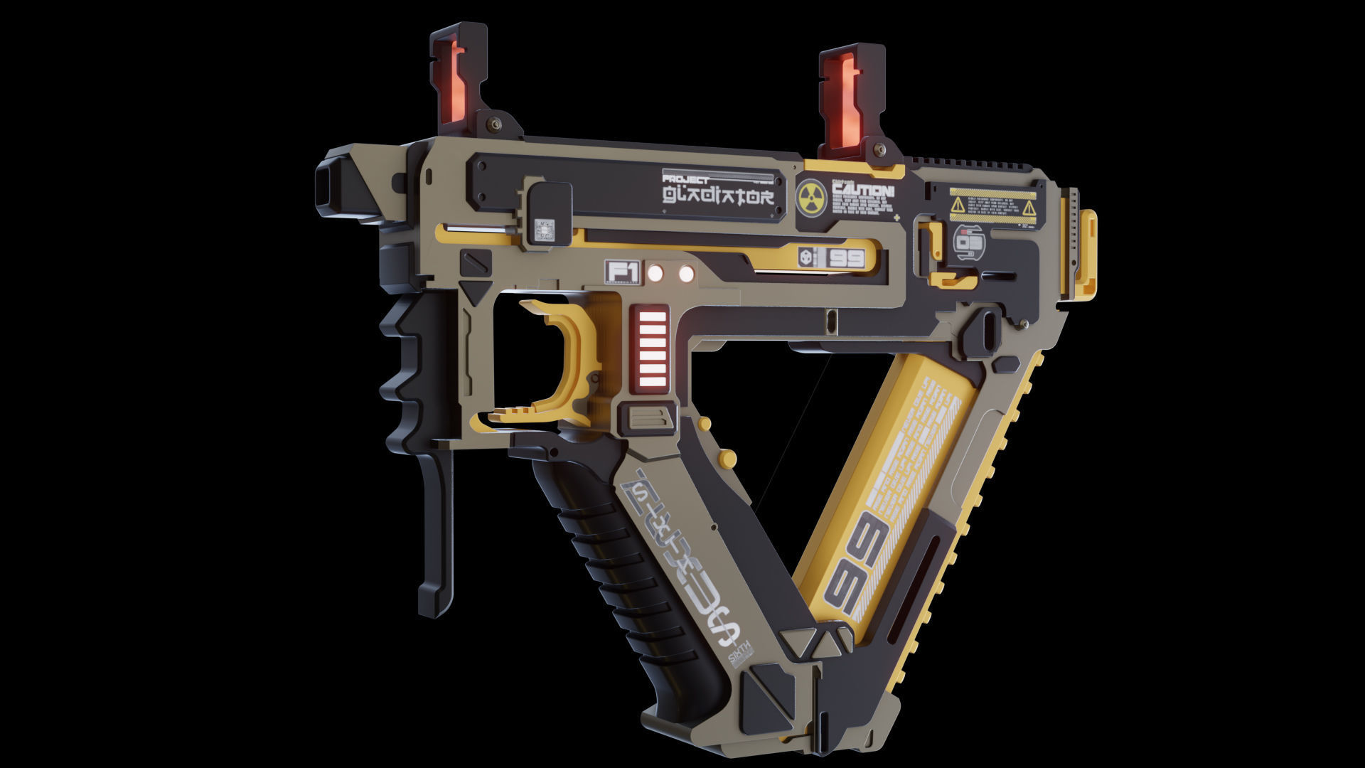 sci fi guns kitbash weapons vol 01 3D model_8