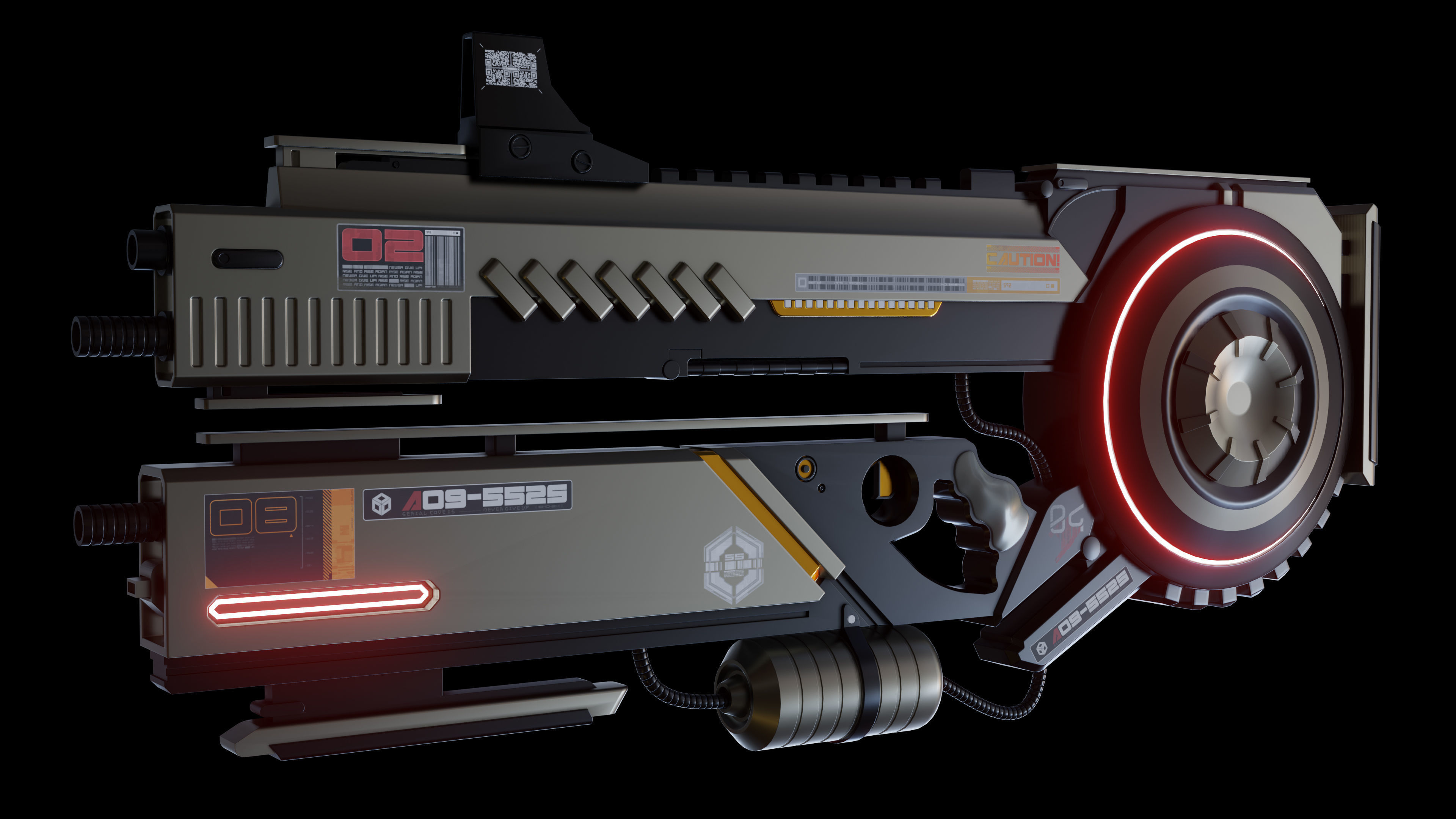 sci fi guns kitbash weapons vol 01 3D model_1
