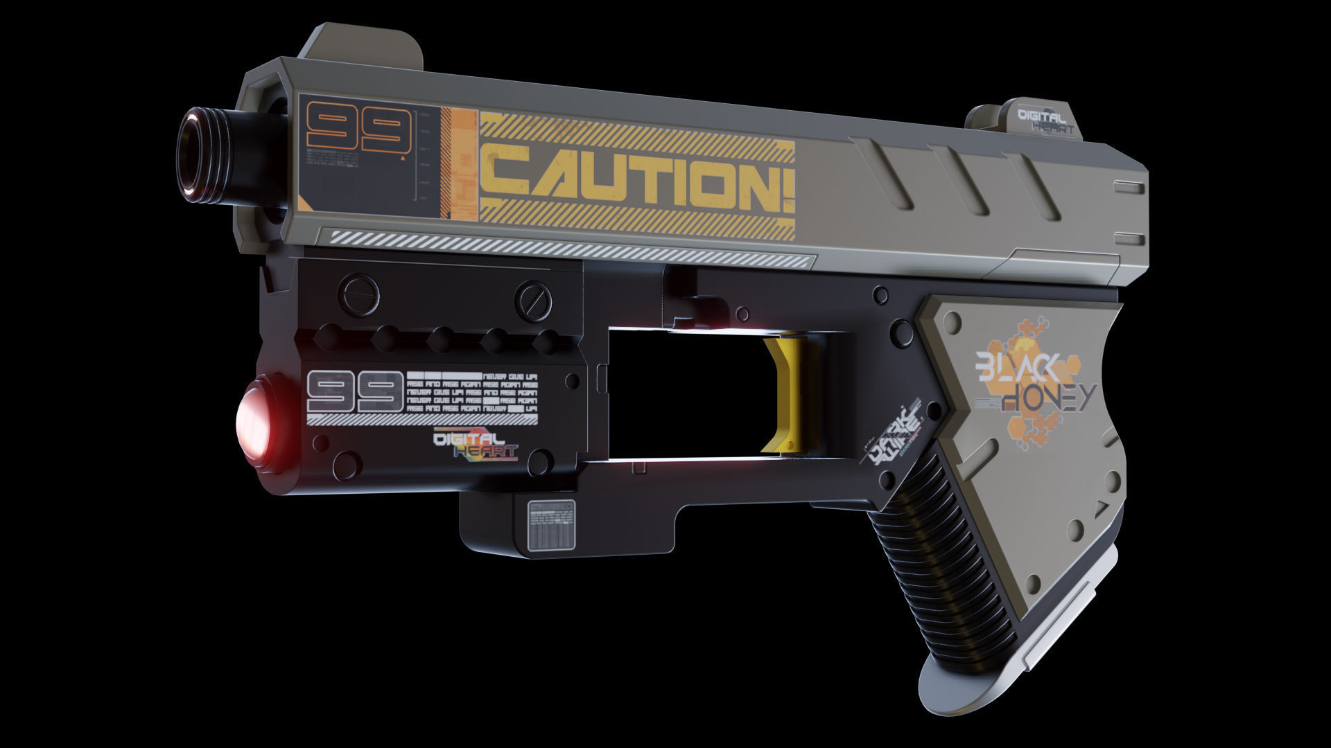 sci fi guns kitbash weapons vol 01 3D model_2