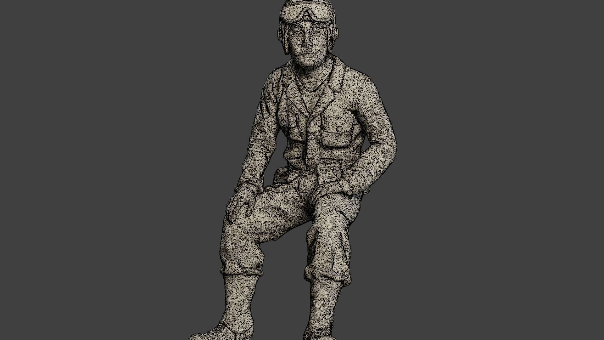 American Tank Crew unit ww2 Sit4 ATC1 3D print model_12