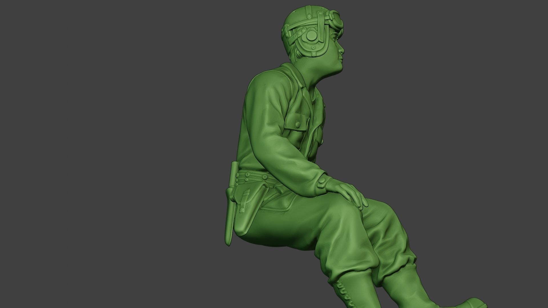 American Tank Crew unit ww2 Sit4 ATC1 3D print model_29