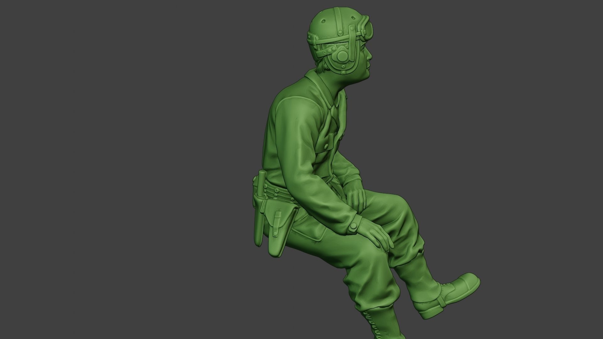 American Tank Crew unit ww2 Sit4 ATC1 3D print model_30