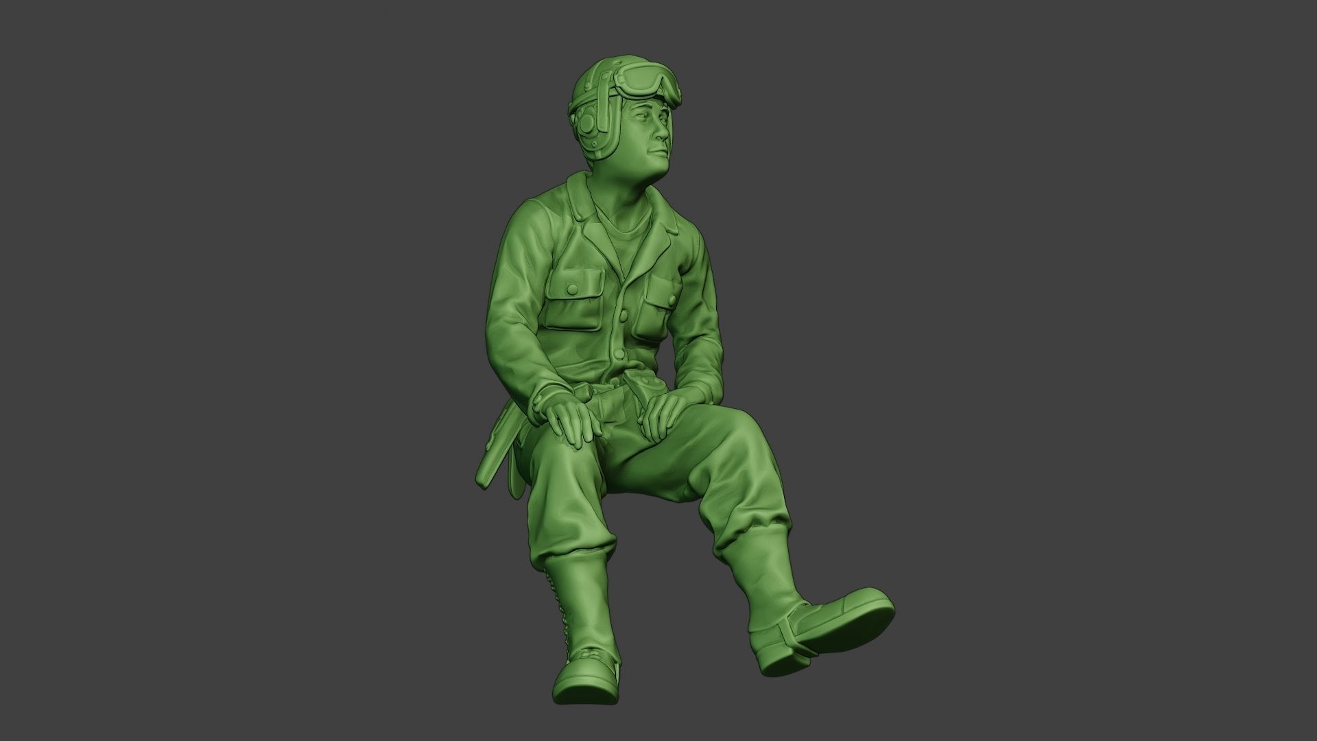 American Tank Crew unit ww2 Sit4 ATC1 3D print model_13