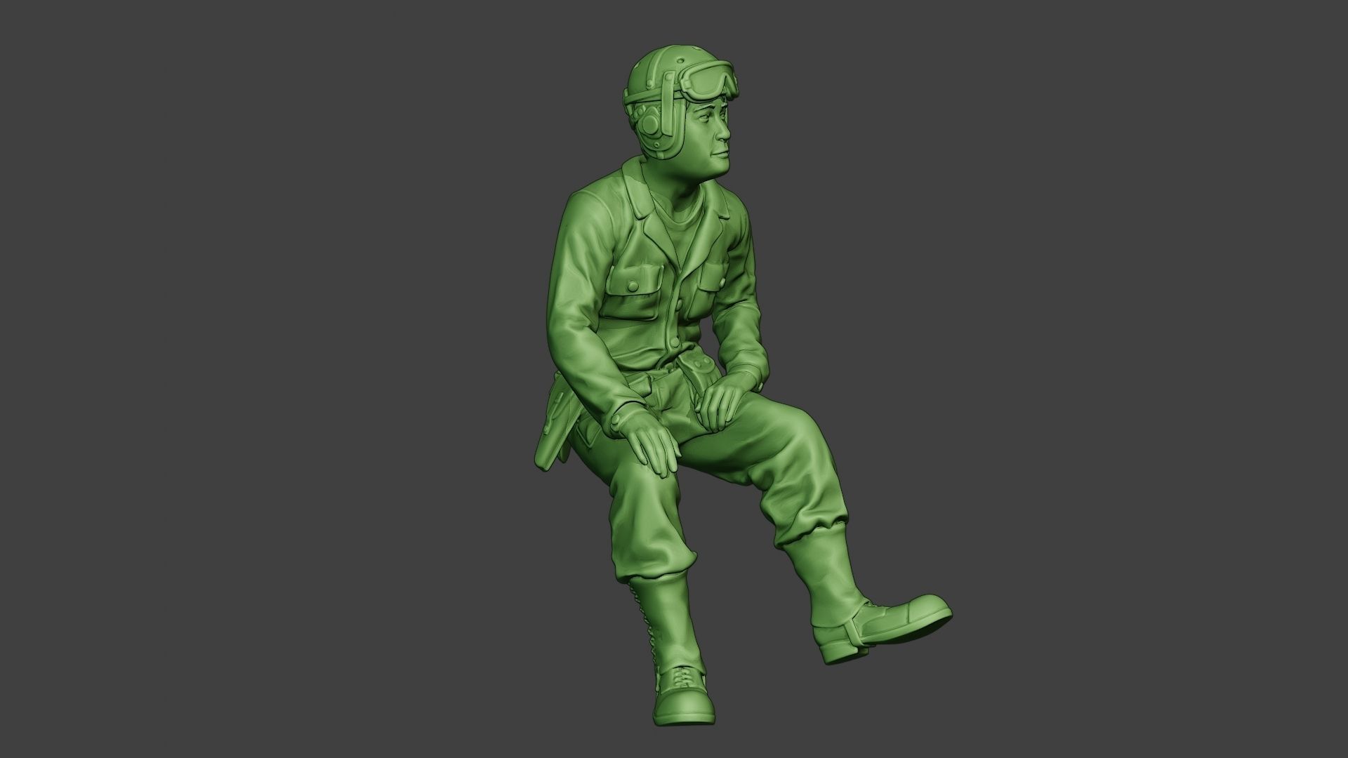 American Tank Crew unit ww2 Sit4 ATC1 3D print model_10