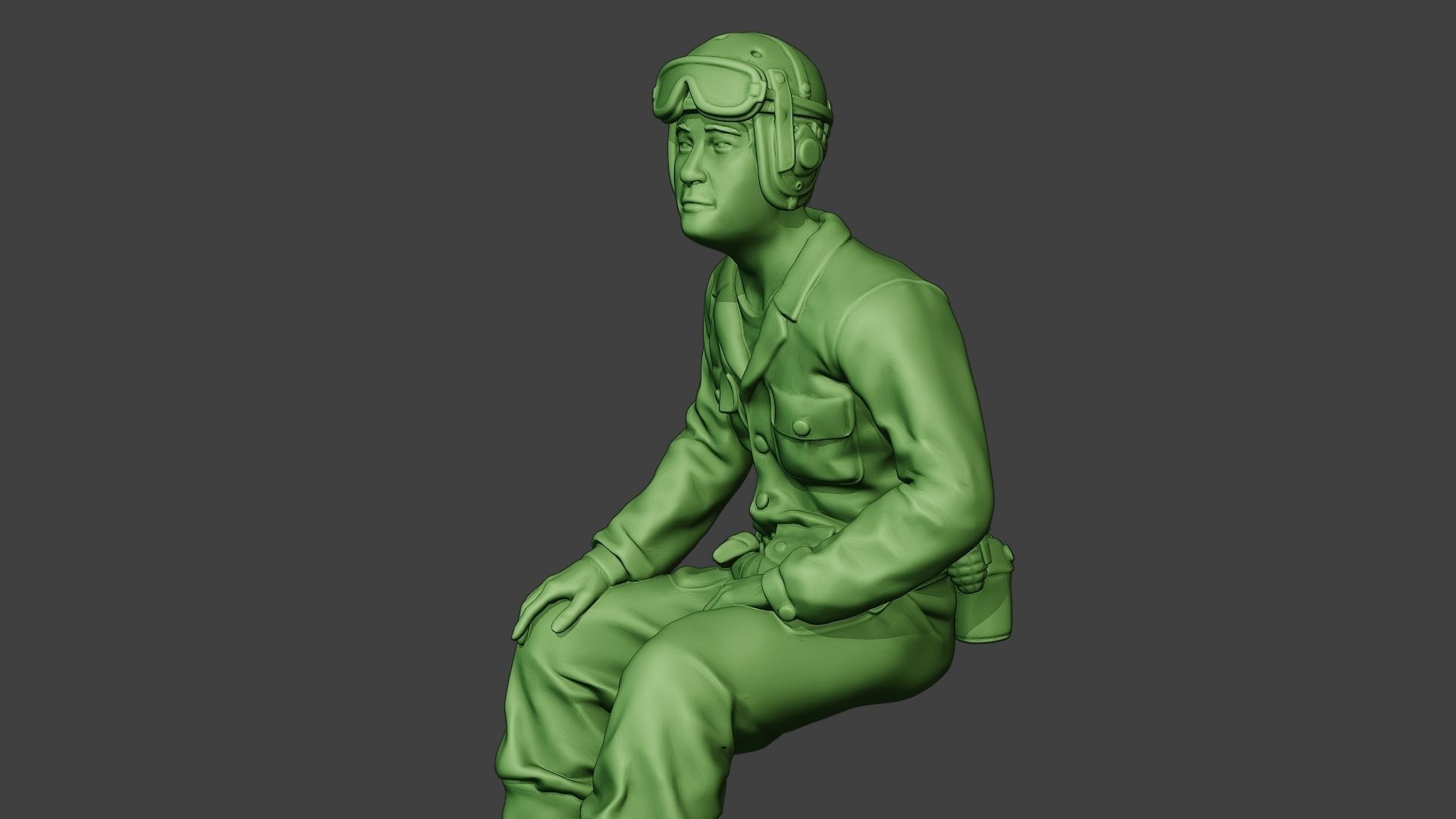 American Tank Crew unit ww2 Sit4 ATC1 3D print model_18