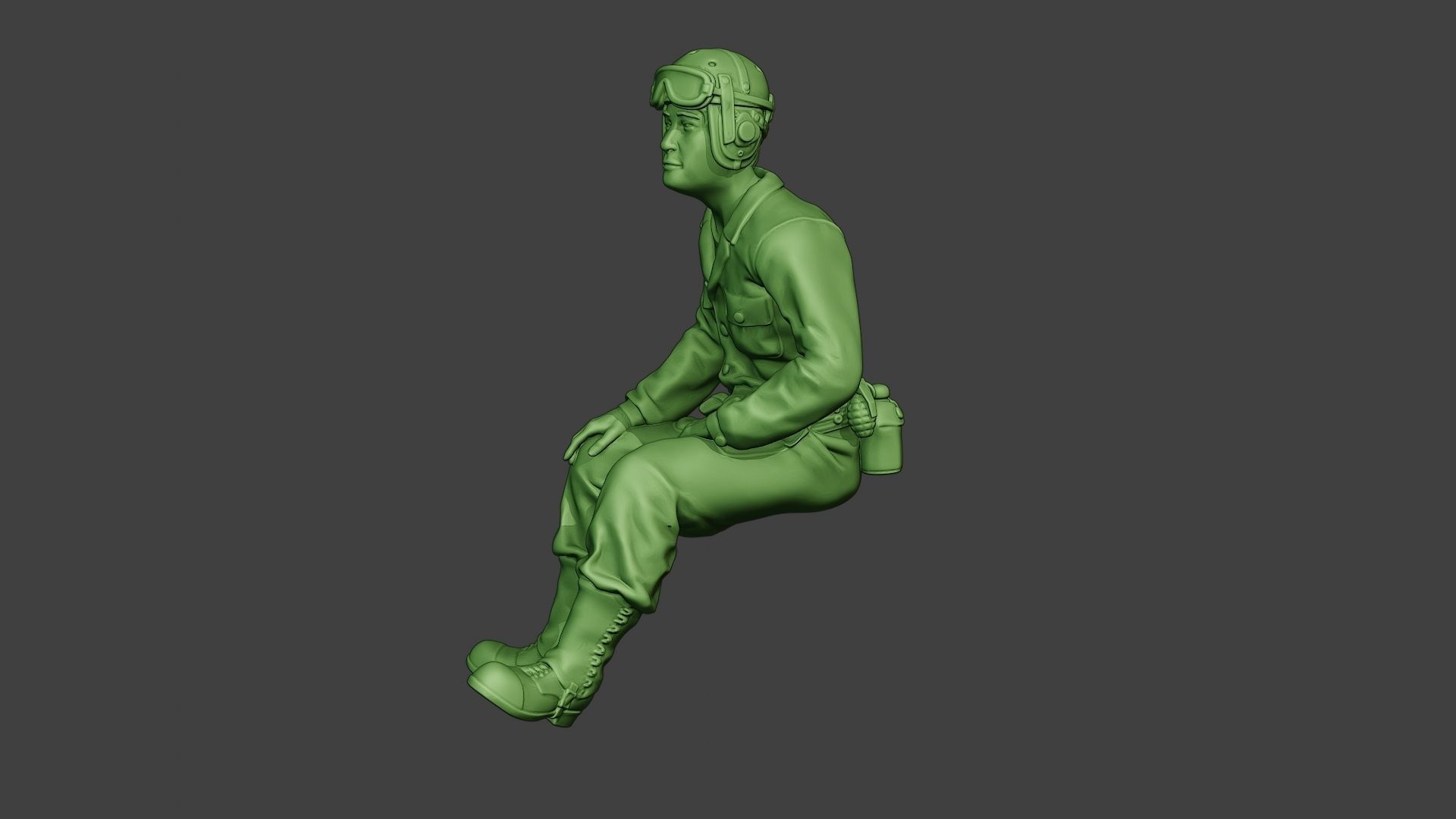 American Tank Crew unit ww2 Sit4 ATC1 3D print model_3