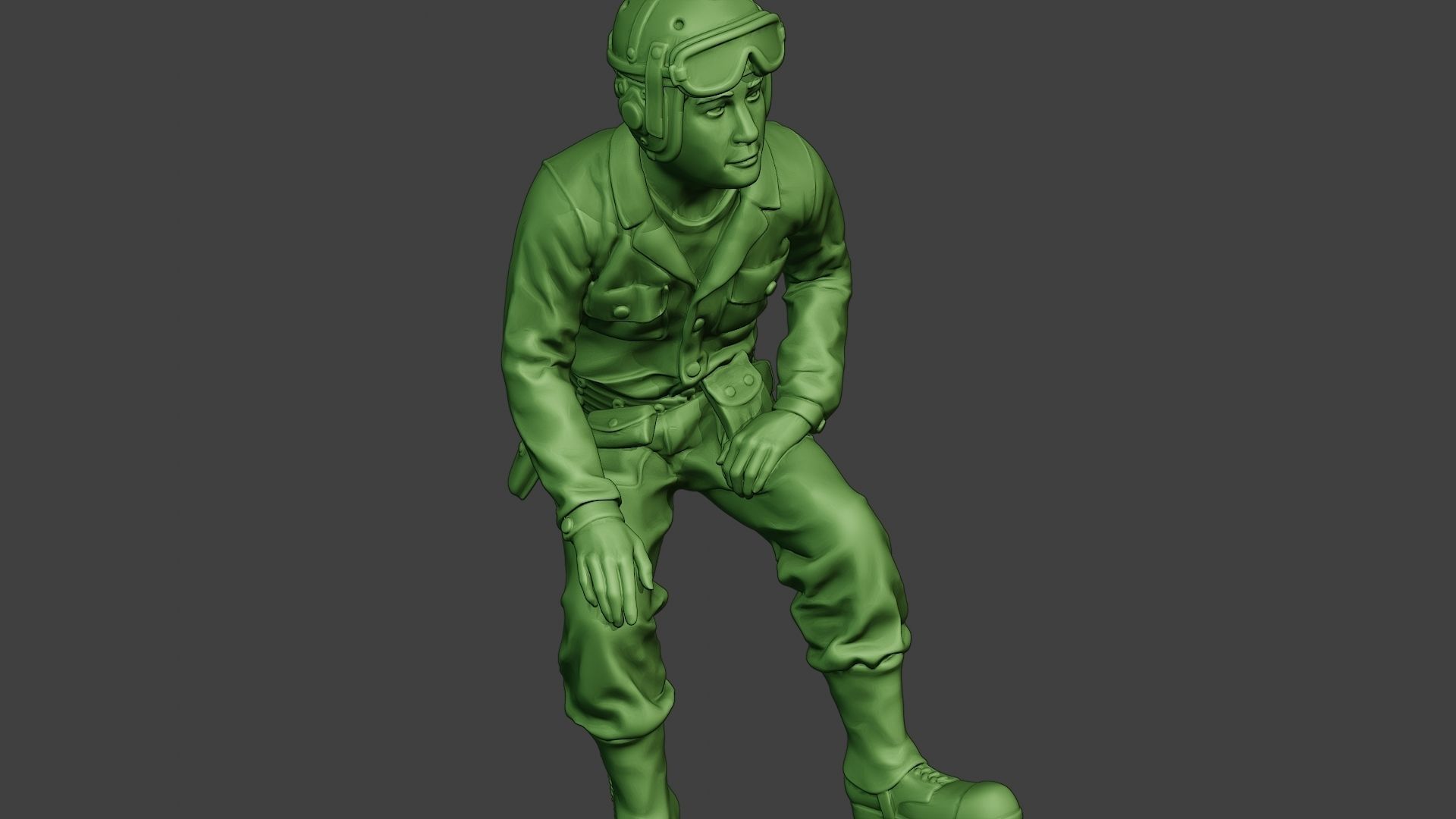 American Tank Crew unit ww2 Sit4 ATC1 3D print model_19