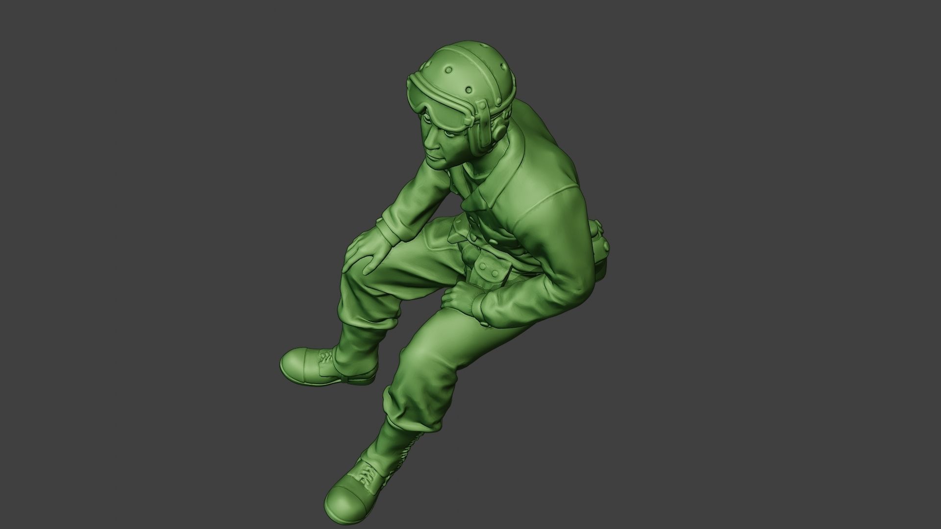 American Tank Crew unit ww2 Sit4 ATC1 3D print model_15