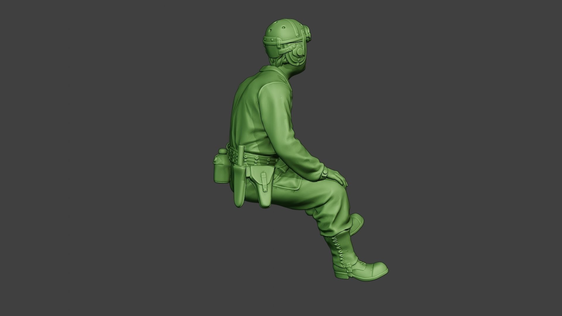 American Tank Crew unit ww2 Sit4 ATC1 3D print model_8