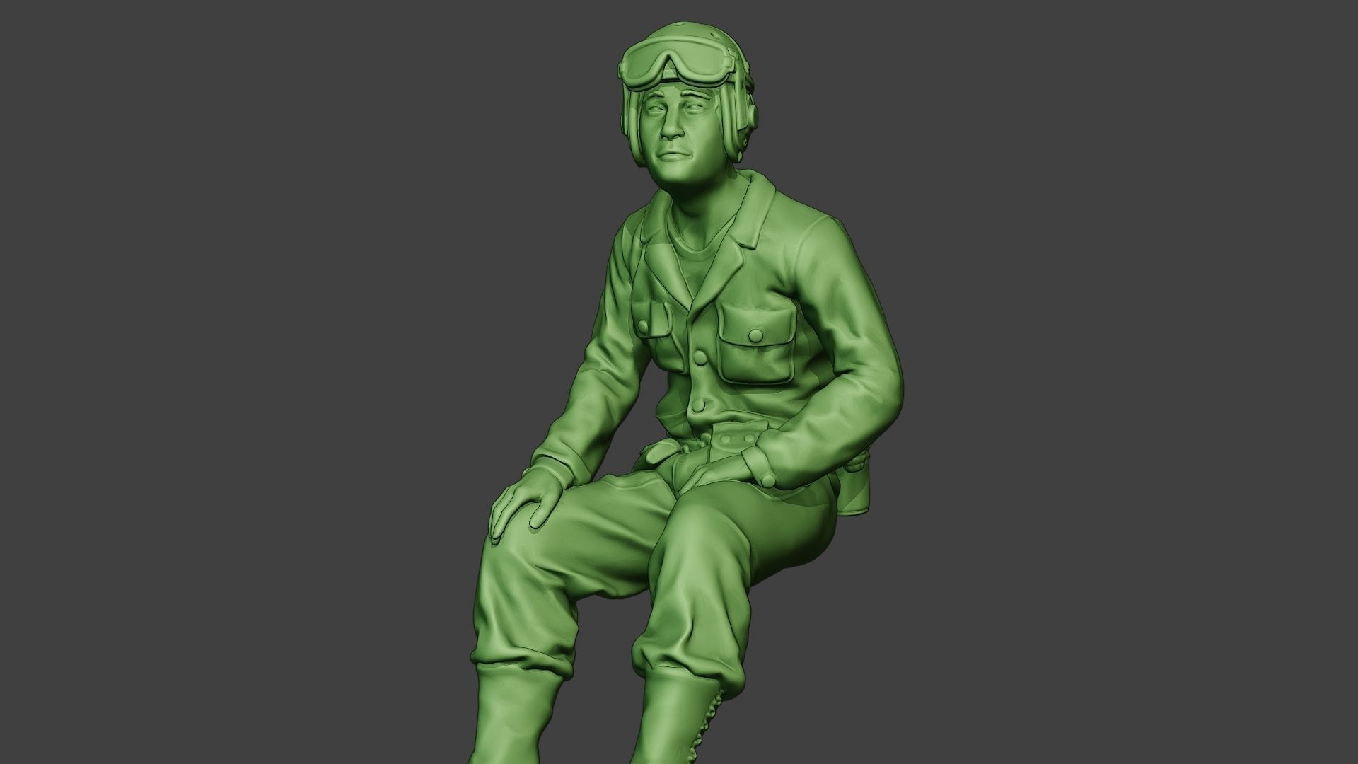 American Tank Crew unit ww2 Sit4 ATC1 3D print model_27