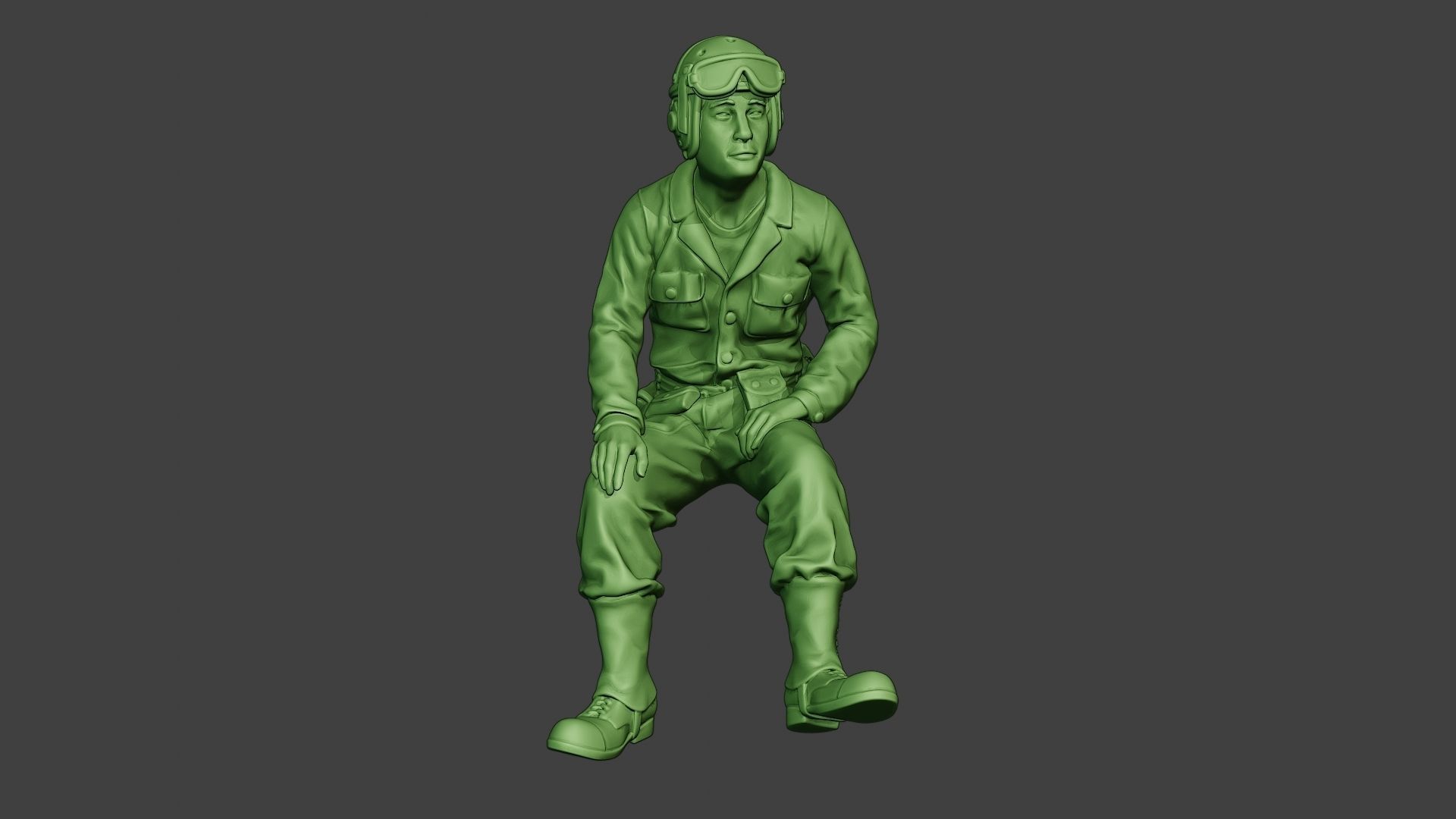 American Tank Crew unit ww2 Sit4 ATC1 3D print model_11