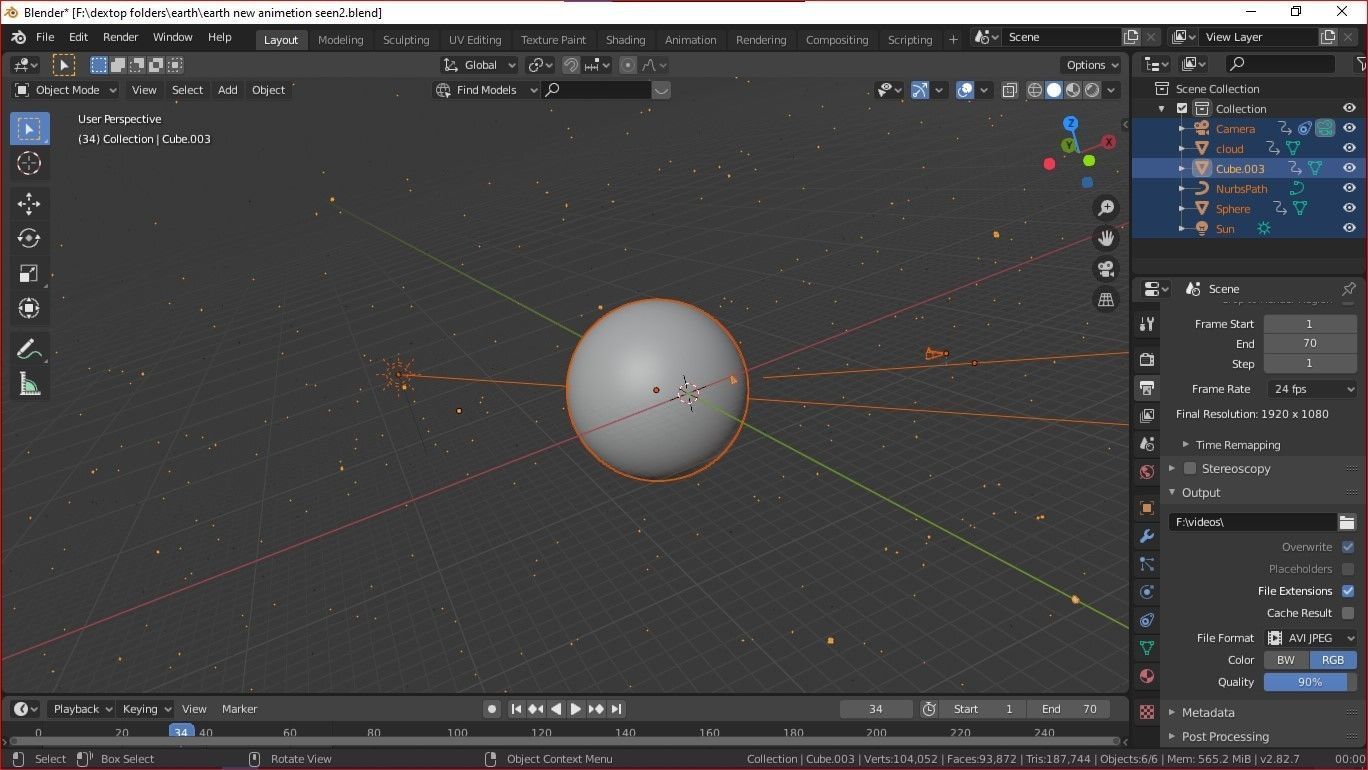 earth in space with stars surrounding it Free 3D model_1